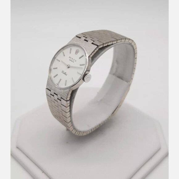 ROLEX CELLINI PAPERS BOX WHITE DIAL 18k White Gold main image 4